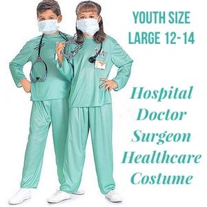 Hospital Doctor Surgeon Scrub Costume Halloween Youth Large